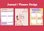 design minimalist journal, planner ,kdp covers
