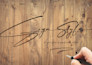 create handwritten personal signature, calligraphy