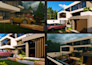 design modern house exterior with realistic 3d rendering