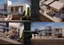 design modern house exterior with realistic 3d rendering