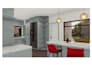 design kitchen, island and 3d modelling