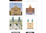 create building icon illustration in flat design style