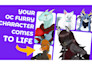 draw cute anime comic furry character, furry art or fursona