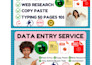 do accurate typing job, data entry work, copy paste, excel, word, pdf conversion
