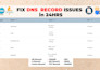 setup or fix a, cname, dns, spf, dkim, dmarc, mx, txt, email hosting settings
