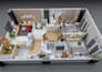 convert 2d plan into realistic 3d floor plan for real estate