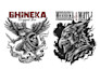 create custom art of skull and skeleton for shirt, merch or logo