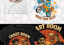 design custom typography tshirts for pod