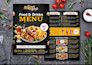 design a professional restaurant menu card with modern layout