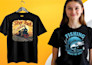 create cat dog fish train custom t shirt design merch by amazon t shirts
