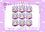 create chibi  animated emotes and badges for stream vtubers