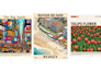 make retro travel posters for cultural cafés and restaurants