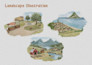 create children book illustrations in watercolor style