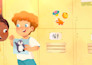 create full color hand drawn children book illustrations