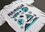 design vintage summer beach surfing tropical vocation outdoor tshirt