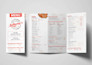design bifold or trifold restaurant menu print ready