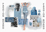 make fashion mood boards, research boards layout