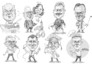 draw a pencil custom caricature from photo