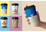 do coffee cup or paper cup or ice cream cup packaging design