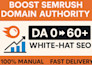l increase semrush domain authority score from 0 to 60 plus