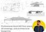 convert PDF to cad, draft blueprints, and provide autocad drafting services
