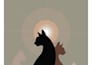 create minimal cat abstract art