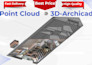 convert point cloud data into  3d archicad bim
