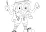 draw simple black and white line art illustration for you