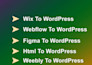 clone or convert xd, psd, html, wix, webflow, weebly, figma to wordpress website