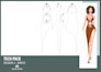 create professional fashion technical sketch drawing