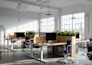 design and rendering corporate office interior, workspace, buiding