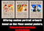 draw you in one piece anime poster style custom character illustration