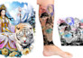 draw your color tattoo design with a real tattoo artist