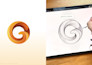 design a handcrafted 3d style logo with a premium finish