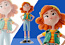 model 3d cute characters, 3d toy, cartoon toy mascot modeling