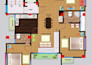 do 3d front view visualization with 2d floor plan