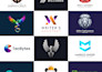 do a modern geometric or line art logo design