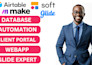 be airtable, softr database automation, web app, client portal, glide expert