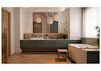 create a modern 3d bathroom design with realistic rendering