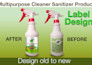 design a multipurpose cleaning product label and sticker