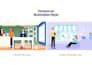 a flat and isometric illustration for apps and web