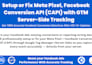 setup or fix meta pixel, facebook conversion API with GTM server side tracking
