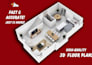 create 3d floor plan from matterport models or sketch file