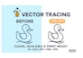 do  raster to vector, vectorize logo, redraw, clean vector