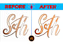 do  raster to vector, vectorize logo, redraw, clean vector