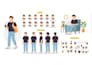 draw character design reference sheet for your vtuber model illustration
