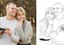 drawing  minimal portrait, vector line art and outline