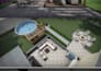 design backyard frontyard garden landscape patio pool gazebo firepit and fence