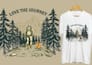 do create vintage retro outdoor illustration t shirt design