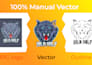 recreate, redraw your logo or image into vector